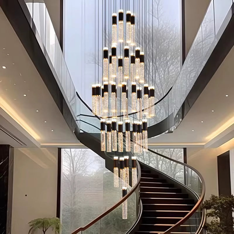 Modern Home Decoration Crystal Chandelier, Stair Pendant Lamp, Living Room Pendant Lights, Interior Lighting