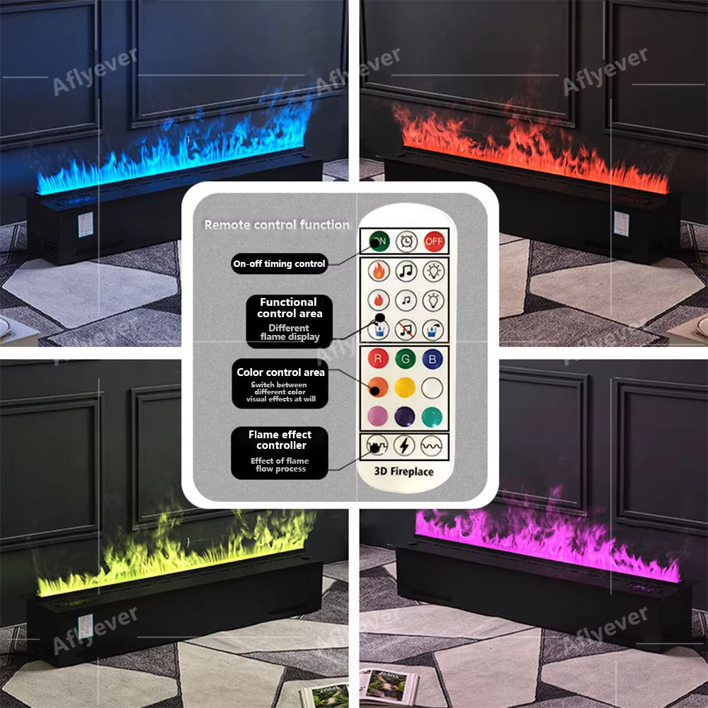 Șemineu Decorativ 3D cu Abur și Lumină – Model Modern
