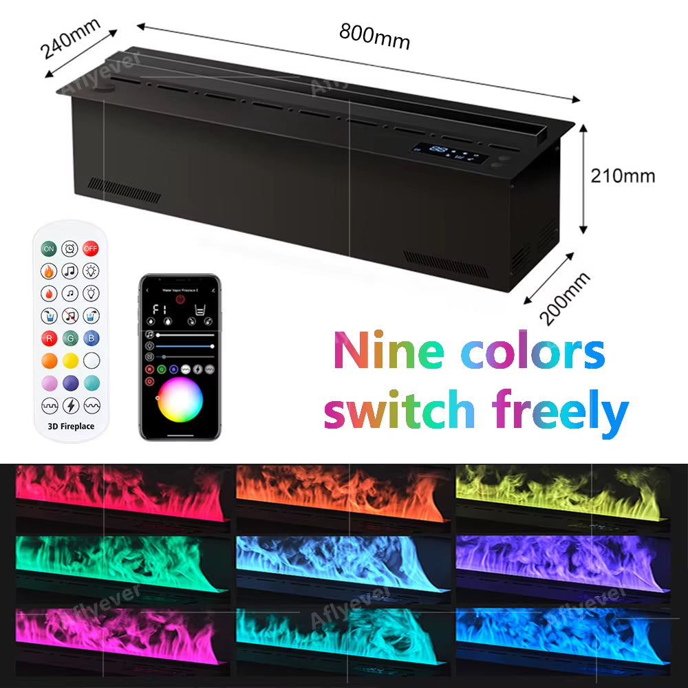 Șemineu Decorativ 3D cu Abur și Lumină – Model Modern