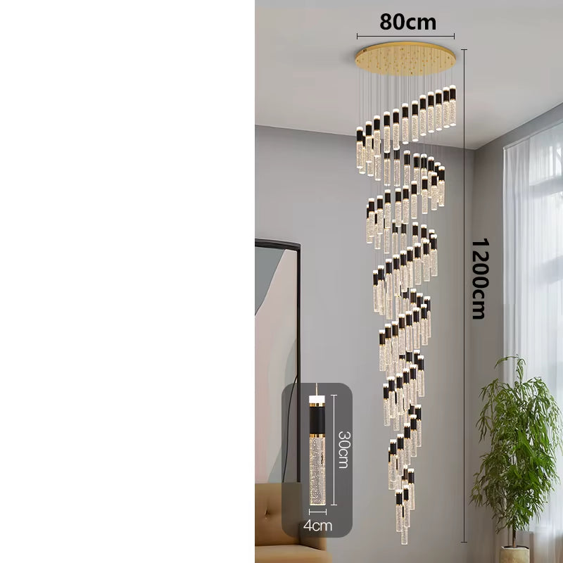 Modern Home Decoration Crystal Chandelier, Stair Pendant Lamp, Living Room Pendant Lights, Interior Lighting