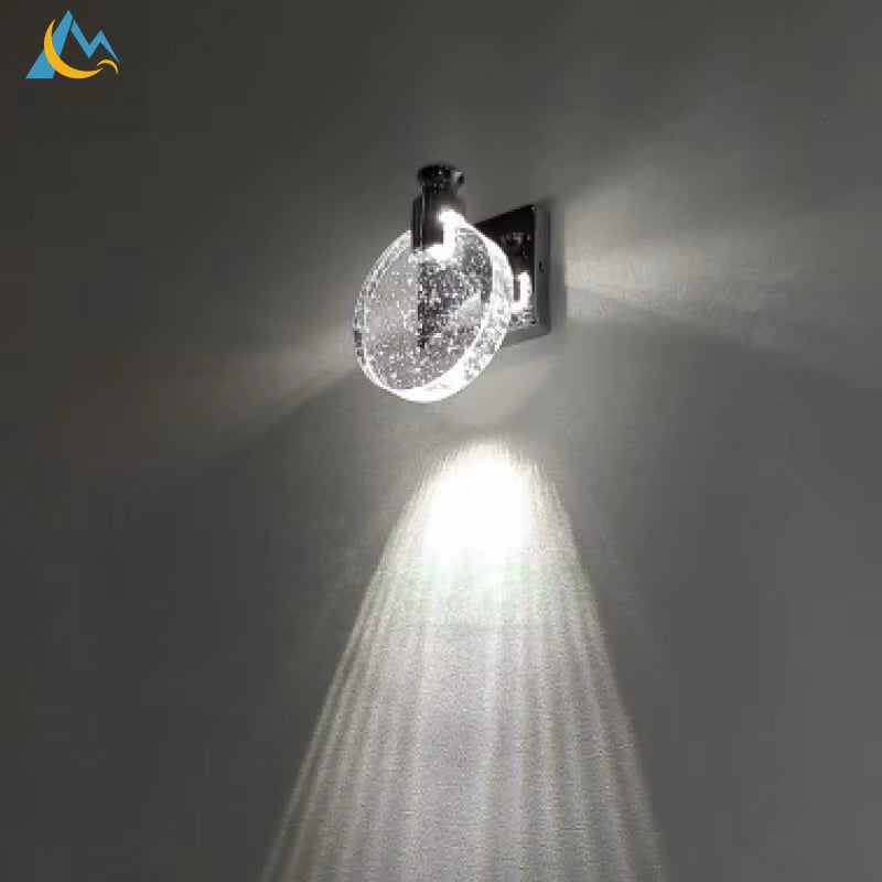 LED Cristal pentru Perete – Lumină Elegantă pentru Dormitor, Living, Baie sau Oglindă Machiaj