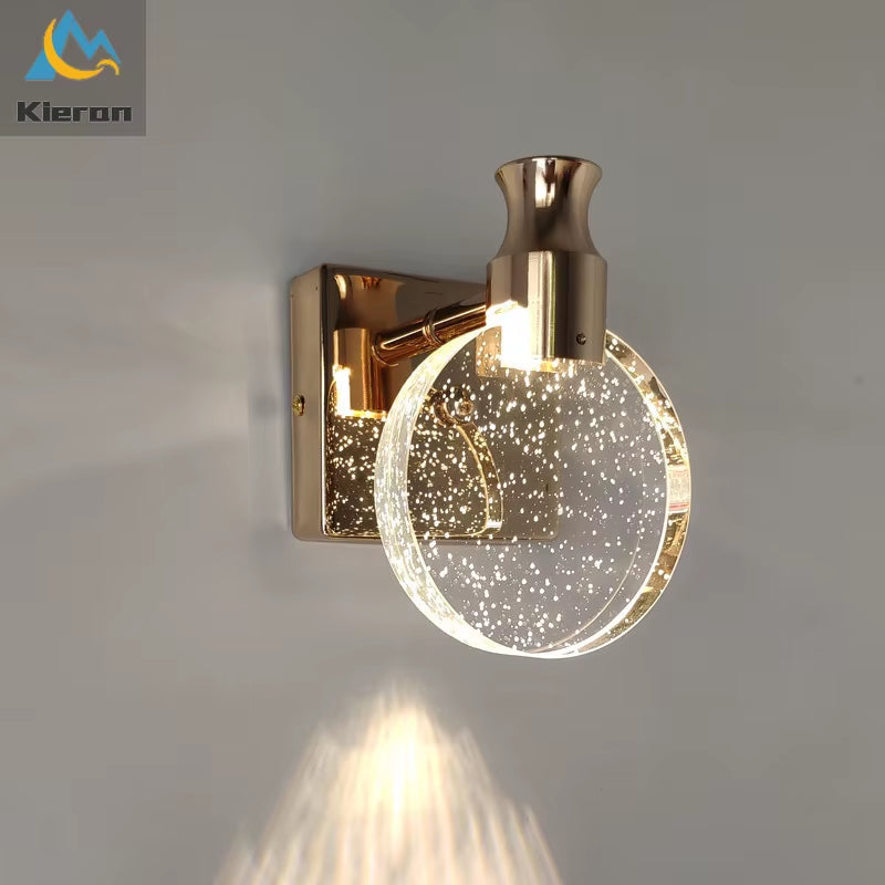 LED Cristal pentru Perete – Lumină Elegantă pentru Dormitor, Living, Baie sau Oglindă Machiaj