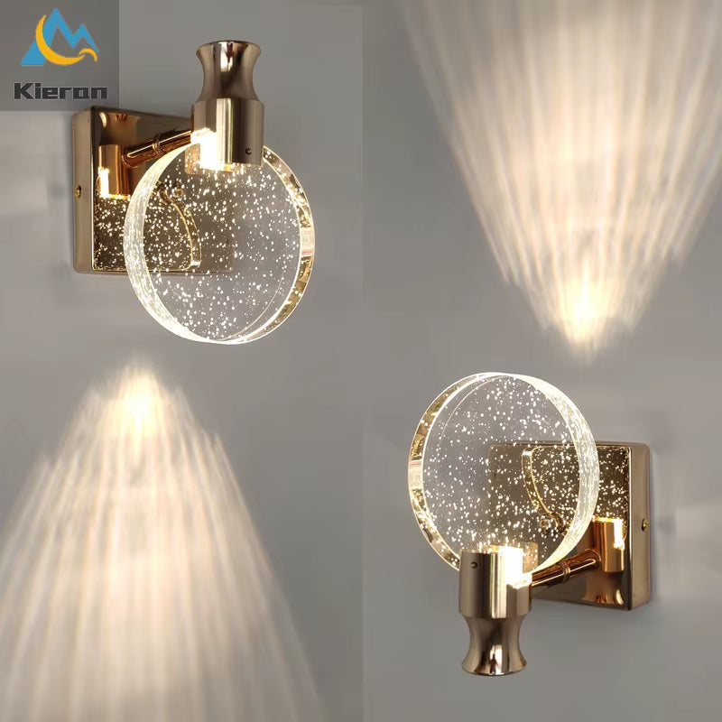 LED Cristal pentru Perete – Lumină Elegantă pentru Dormitor, Living, Baie sau Oglindă Machiaj