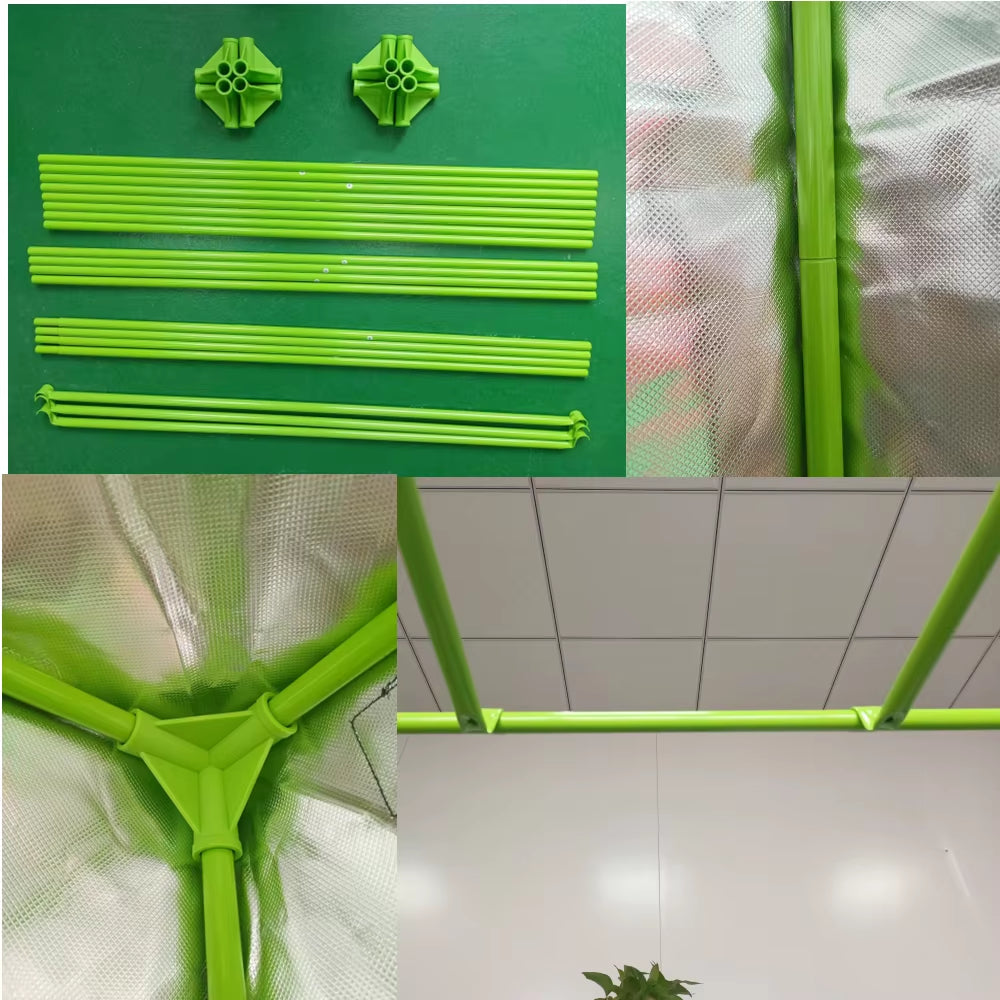 Cameră de Cultivare Hidroponică de Interior cu Folie Reflectivă Mylar – Grow Tent Profesională pentru Plante, Seră Non-Toxică, Compatibilă cu Lămpi LED