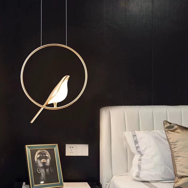 Lustră Suspendată LED cu Design Păsări – Stil Nordic, Ideală pentru Holuri, Scări, Living sau Dining Room