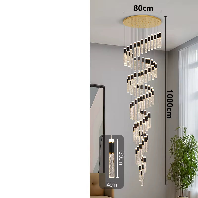 Modern Home Decoration Crystal Chandelier, Stair Pendant Lamp, Living Room Pendant Lights, Interior Lighting
