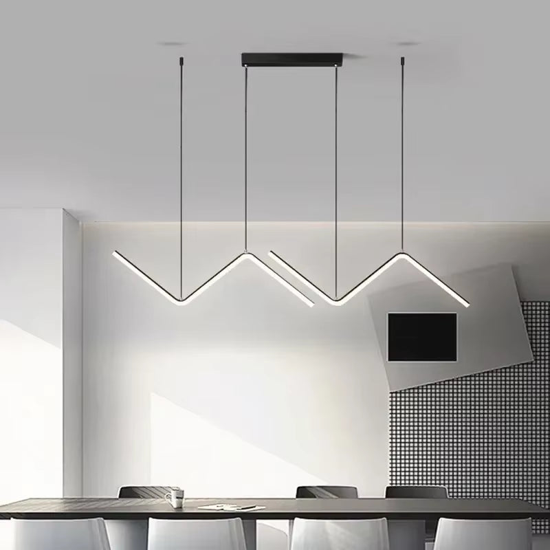 Lustra LED Modernă cu 2 Brațe – 90 cm, Iluminat Interior pentru Living, Dormitor, Bar sau Birou