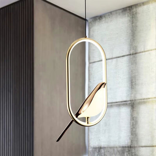 Lustră Suspendată LED cu Design Păsări – Stil Nordic, Ideală pentru Holuri, Scări, Living sau Dining Room