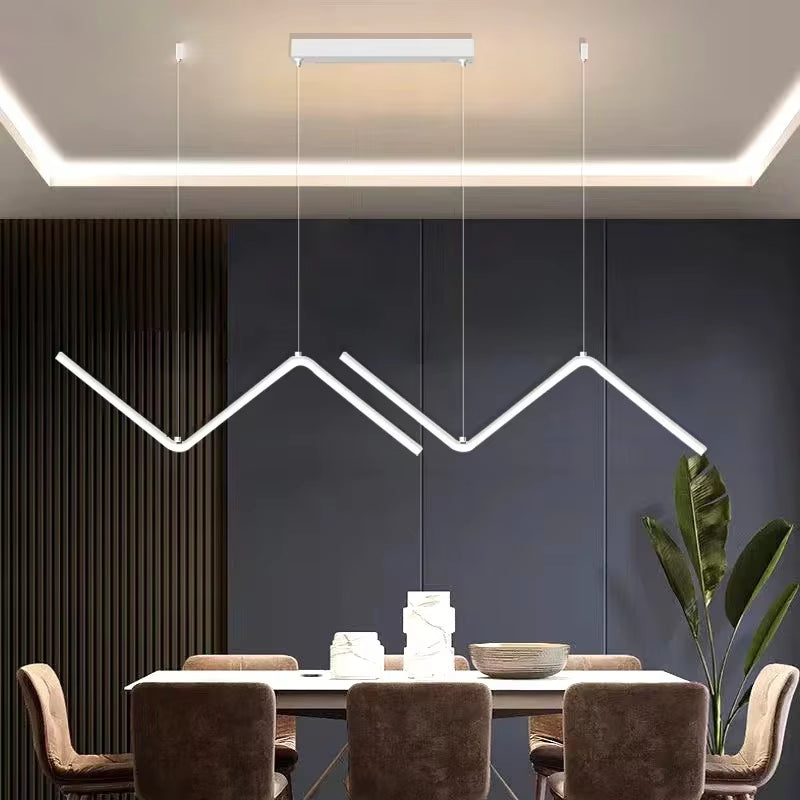 Lustra LED Modernă cu 2 Brațe – 90 cm, Iluminat Interior pentru Living, Dormitor, Bar sau Birou